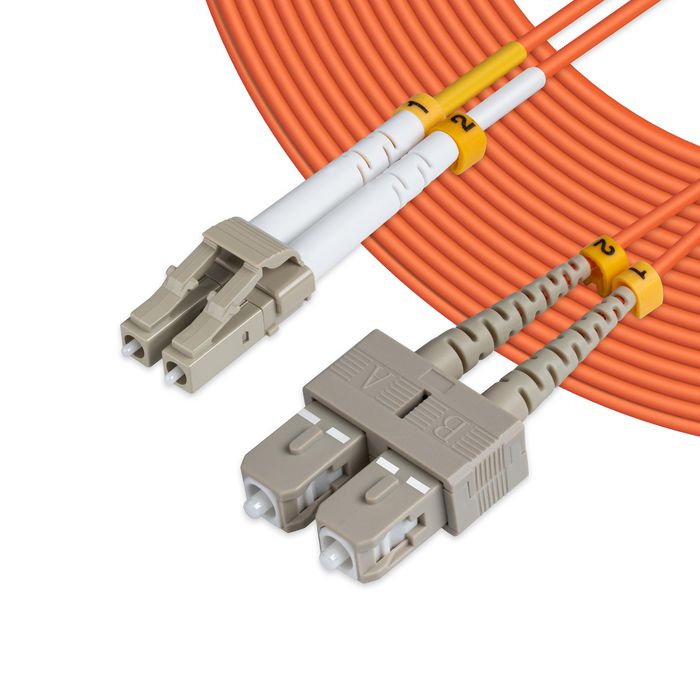 MicroConnect Optical Fibre Cable LC SC Multimode Duplex OM1 Orange