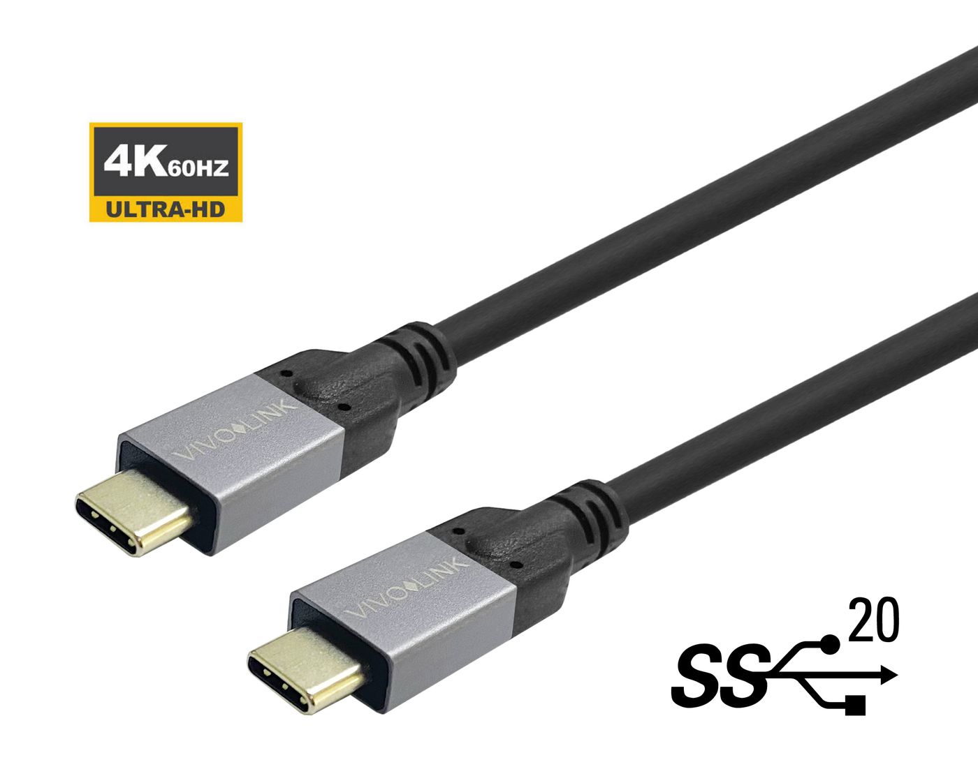 USB3.2CC5, MicroConnect USB-C cable 5m, 100W, 20Gbps