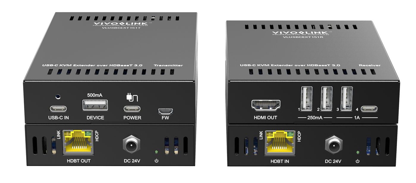 VLUSBCEXT150, Vivolink USB-C 4K KVM Extender HUB