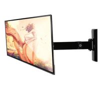B-Tech Single Arm Flat Screen Wall Mount with Tilt and Swivel, up to 28”, 15kg max, 75 - 280 mm from wall, 75 x 75 - 100 x 100 VESA, Black - W125453500