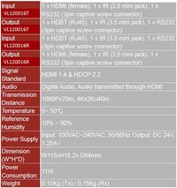 Vivolink HDMI Extender slim 4K with IR + RS-232 control, Transmitter, 70m - W124578019