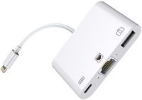 MicroConnect Lightning HUB - Lightning to RJ45 with USB & Lightning port - W125648613
