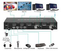 MicroConnect 4K Displayport & USB 2 x 1 way KVM Switch  - W125660967