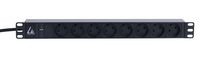 Lanview 19'' rack mount power strip 10A with 8 x danish type K socket - W125960703