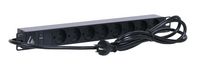 Lanview 19'' rack mount power strip 10A with 8 x danish type K socket - W125960703