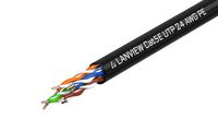 Lanview 305m Cat5e U-UTP cable 4x2xAWG24 Black PE Outdoor - W127020302