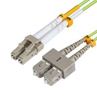 MicroConnect Optical Fibre Cable, LC-SC, Multimode, Duplex, OM5 (Lime Green) 5m - W124350549