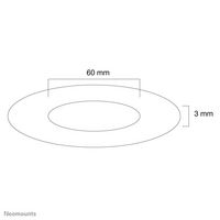 Neomounts by Newstar Neomounts by Newstar Ceiling mount cover for FPMA-C200/C400SILVER/PLASMA-C100 (60 mm diameter) - Silver - W125182602