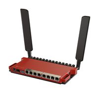MikroTik L009UiGS-2HaxD with dual core 800MHz CPU, 512MB RAM, 8 x Gbit LAN, 1 x 2.5 Gbit SFP port, 2.4 GHz 802.11b/g/n/ax dual-chain wireless, 4dBi 2.4GHz external antennas, USB, desktop case, PSU, RouterOS L5 - W128339232