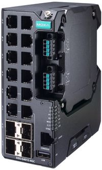 Moxa 12G-port full Gigabit managed Ethernet switch, dual power supply 12/24/48 VDC - W128778246
