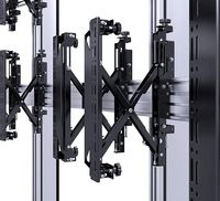 B-Tech Universal Bolt Down Videowall Stand, 46"- 55", 50kg max, 200 x 200 - 600 x 400 VESA, Black/Black - W124389388