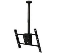 B-Tech Adjustable Drop Flat Screen Ceiling Mount with Tilt, up to 65", 70kg max, up to 600 x 400, Black - W124489539