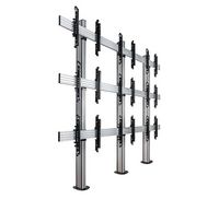 B-Tech Universal Bolt Down Videowall Stand, 46"- 55", 50kg max, 200 x 200 - 600 x 400 VESA, Black/Silver - W124589459