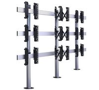 B-Tech Universal Bolt Down Videowall Stand, 55"- 60", 50kg max, 200 x 200 - 600 x 400 VESA, Black/Silver - W125481401