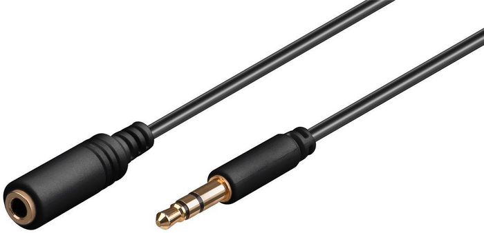 MicroConnect Headphone & Audio Extension Cable; 3.5 mm Minijack Male-Female, 3 m - W124945507