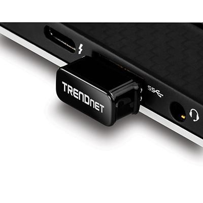 TRENDnet 2.4/5 GHz, 802.11 ac/a/b/g/n, USB 2.0, 20 x 15 x 7 mm, Black - W124484304
