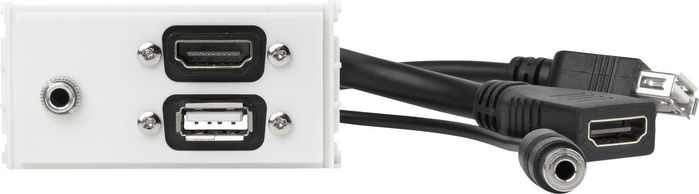 Vivolink Outlet Panel HDMI + USB 3.0 + 3.5mm, White - W125078323