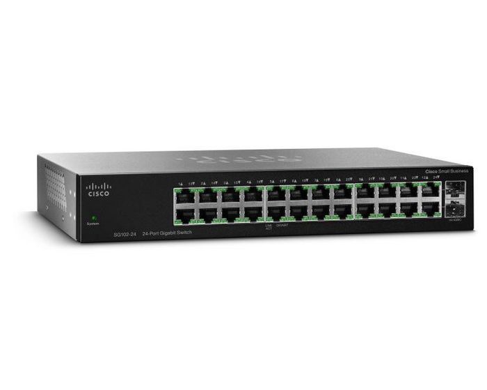 Cisco SB 24 x Gigabit Ethernet RJ-45, 2 x Combo Mini-GBIC Slots - W126979147