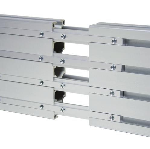 B-Tech System X Horizontal Rail Extension Kit, 180 x 12 x 8 mm, Silver - W125245733