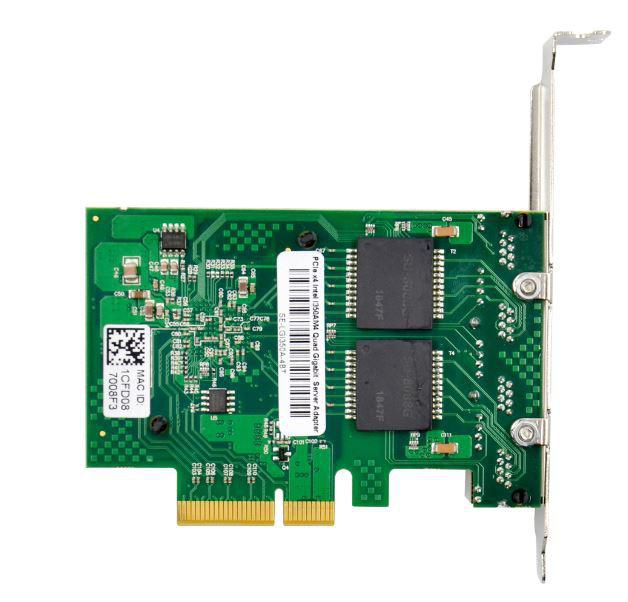 MicroConnect PCIe X4 Quad RJ45 Gigabit Ethernet NIC - W125752739