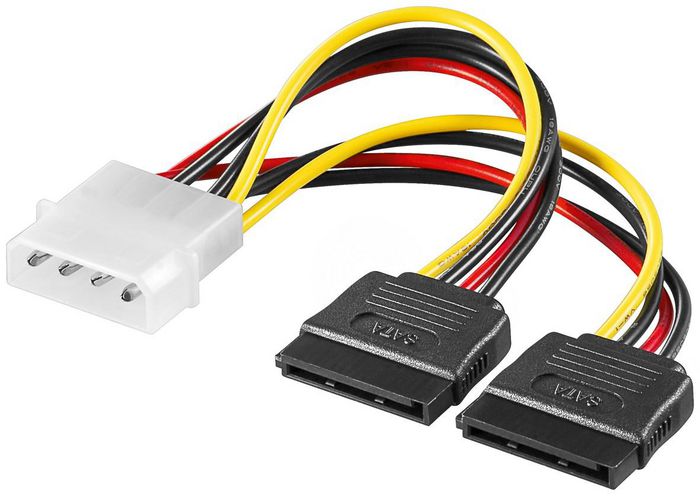 MicroConnect SATA Power, 4pin-2x15pin, 0.2m - W124568979