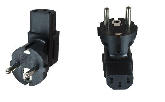 MicroConnect Power Adapter Schuko 90° - C13 - W124490663