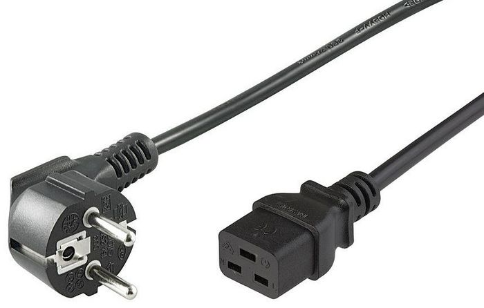 MicroConnect Power Cord Schuko Angled - C19, 0.5m - W125329328