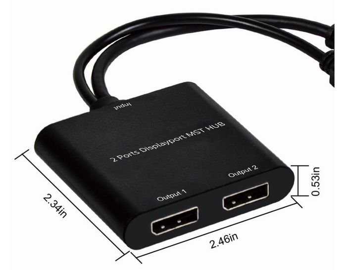 MicroConnect 2 Ports 4K DisplayPort Splitter - W125660950