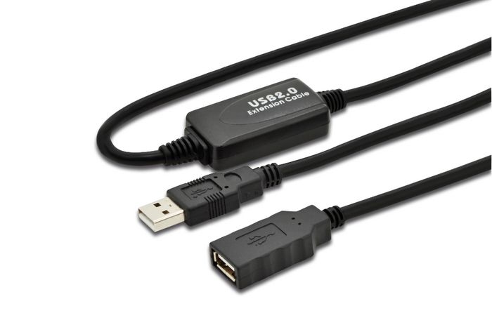 MicroConnect Active USB 2.0 Extension Cable with integrated booster, 5m - W124677227