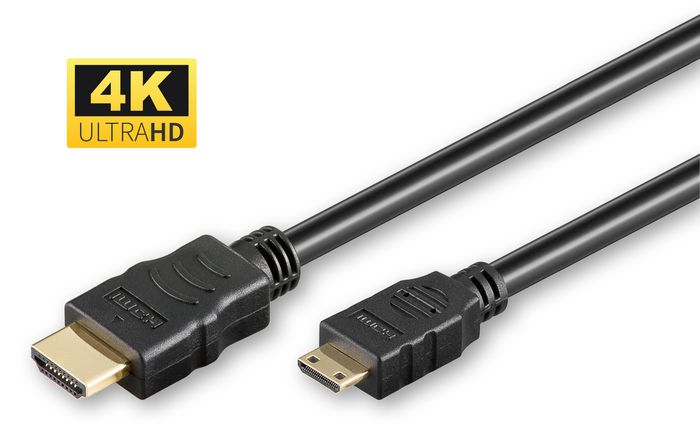 MicroConnect High Speed HDMI 2.0 A to HDMI Mini C cable, with ethernet 3m - W125836342