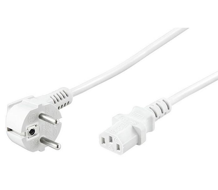 MicroConnect Power Cord 5m White IEC320 Angled Connector Schuko - W125168551