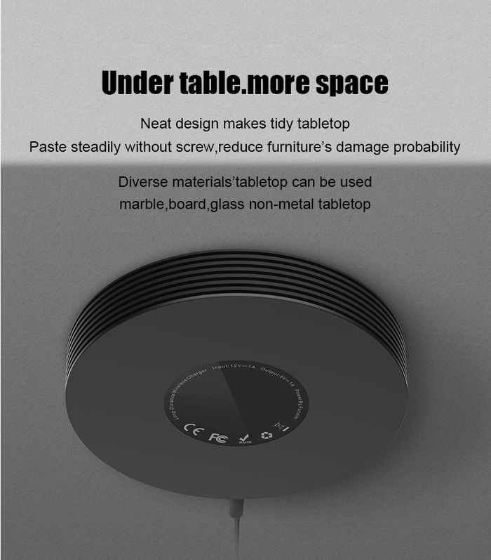 Vivolink Wireless QI Charger, no cables and no drilling required - W125857799