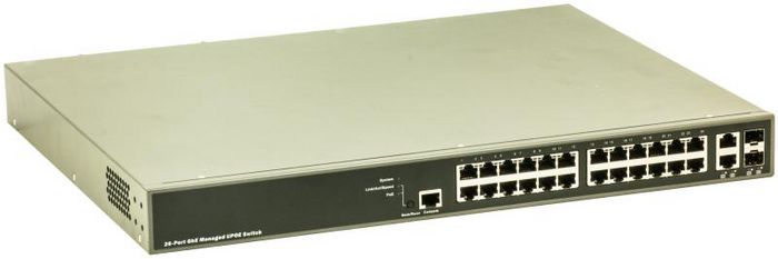 Barox 19"-L2/L3 switch with management, 24 Ports PoE ++, redundant power supply up to 920W - W125515706