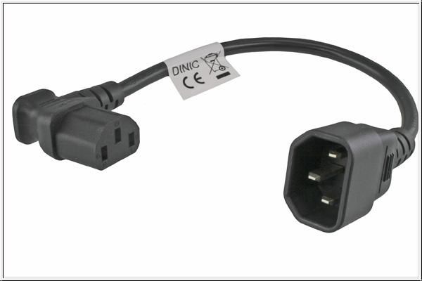 MicroConnect Power Adapter C13 to C14, angled - W125902872