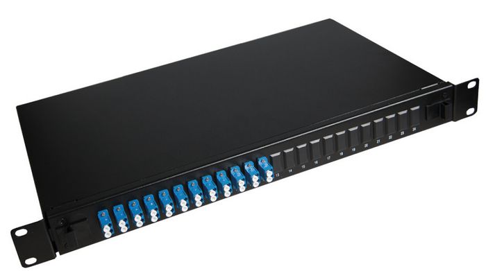 Lanview 24-Port Fibre patch panel mounted with 12 x LC duplex Single Mode connectors - W125944850
