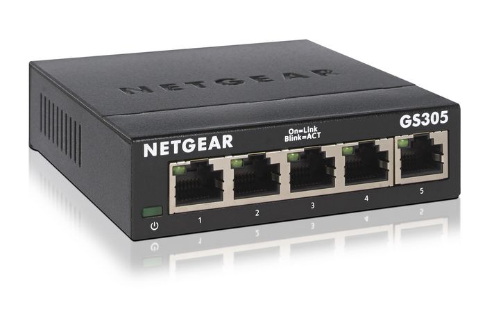 Netgear GS305v3, 5x RJ-45, 10/100/1000Mbps, 2K, 128 KB, 10 Gbps, metal EU MODEL - W125055383C1