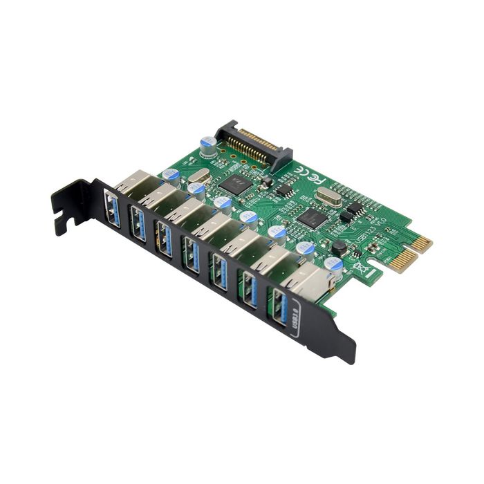 MicroConnect PCI-E x1 VL805+VL812 7-USB 3.0 Extended Card - W126343397