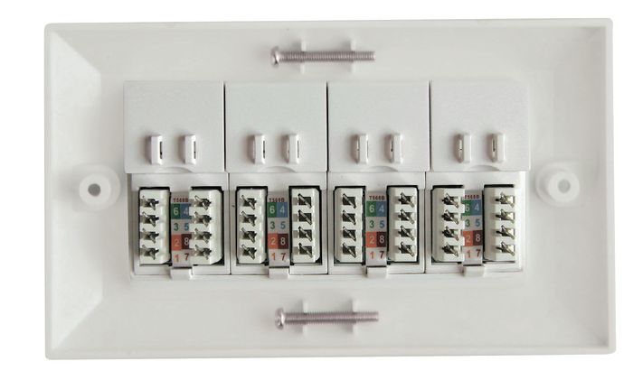 Lanview CAT6 Faceplate 4-port UK Type 146*86mm, W126209562 - Oprema