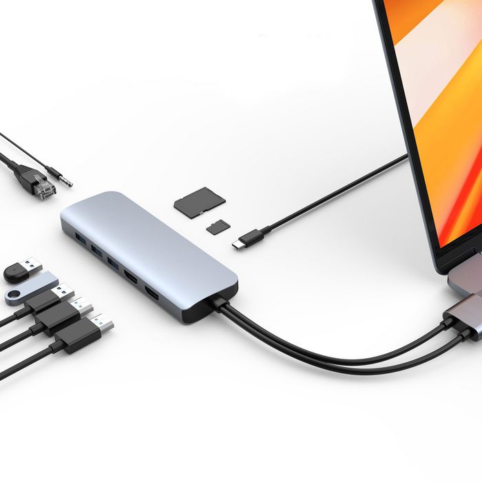 Hyper Hyperdrive Viper In Dual K Hz Hdmi For Macbook Pro Air Any Usb C Device