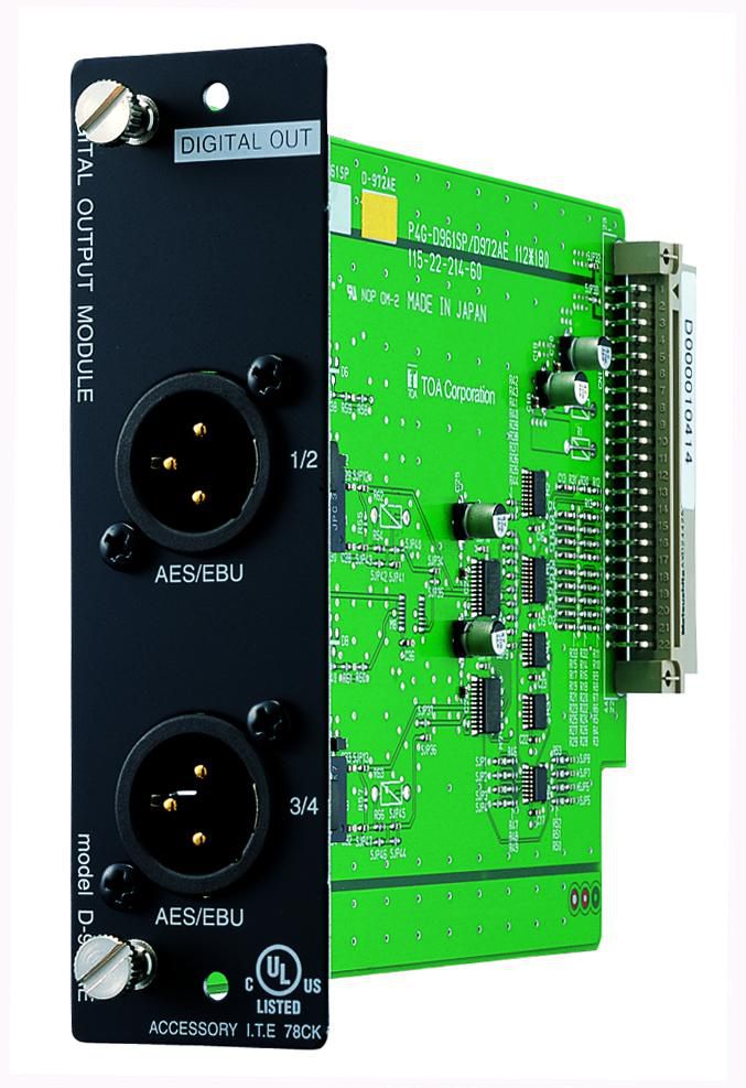 TOA 4-channel line digital output module, 110 Ω, XLR-3-32 - W126722212