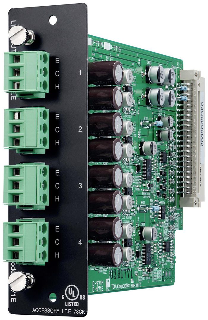 TOA 4-channel line output module, D/A Converter 24 bit - W126722214
