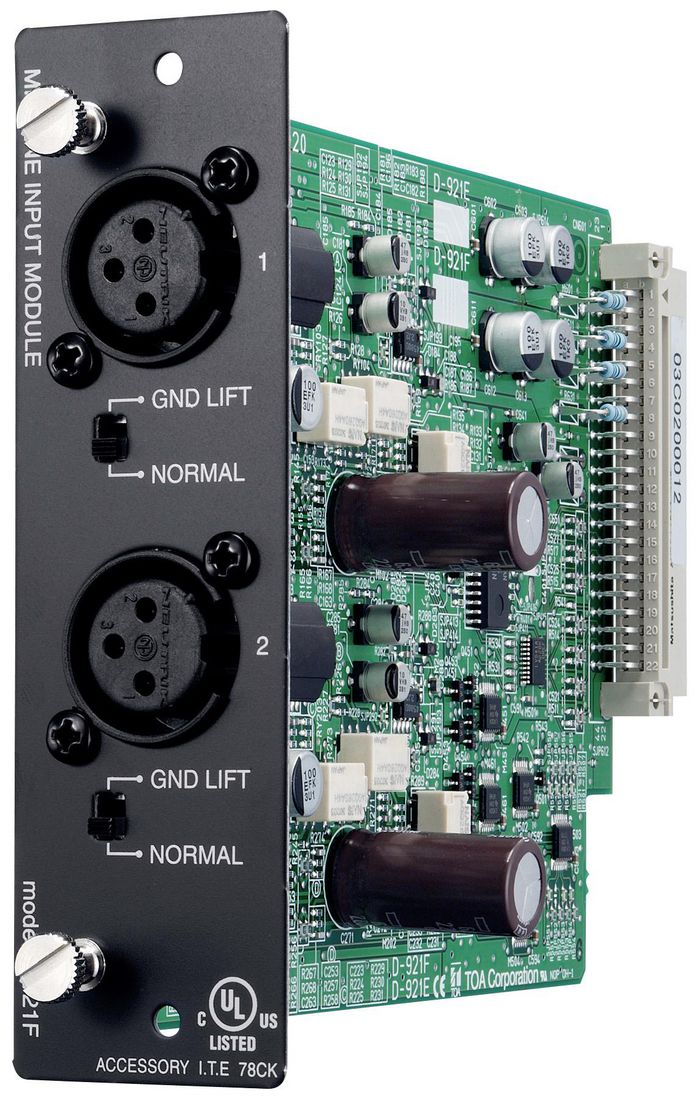 TOA 2-channel microphone/line input module, XLR, A/D Converter 24 bit - W126722209