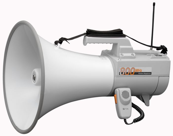 TOA 45 W, 600 Ω, UHF (800 MHz Band), VHF (200 MHz Band), Fold-down flexible antenna, LED, White/Grey - W126722246