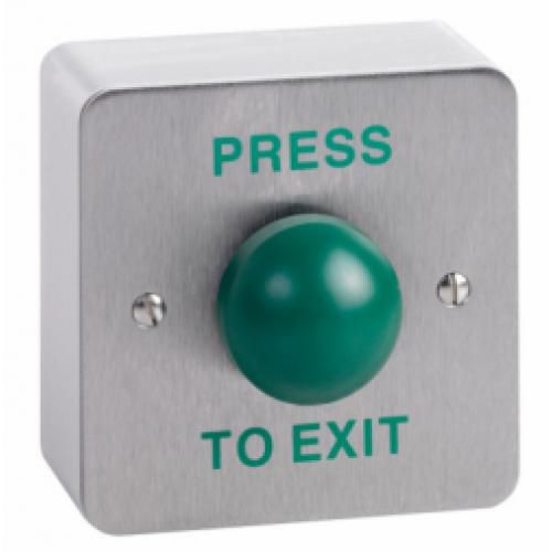STP Dome Exit Button, Green/Stainless Steel - W126740479