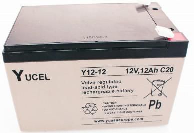 Yuasa 12V, 12Ah, Lead Acid, 4kg, White/Black - W126741006