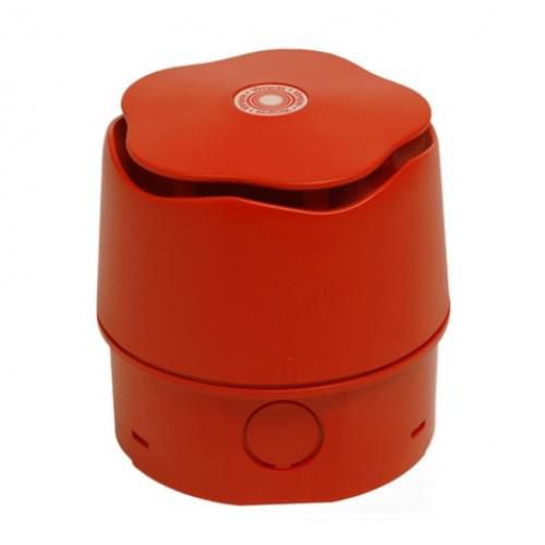 Vimpex Banshee multi-tone wall sounder, red C/W deep base for IP66 rating - W126740886