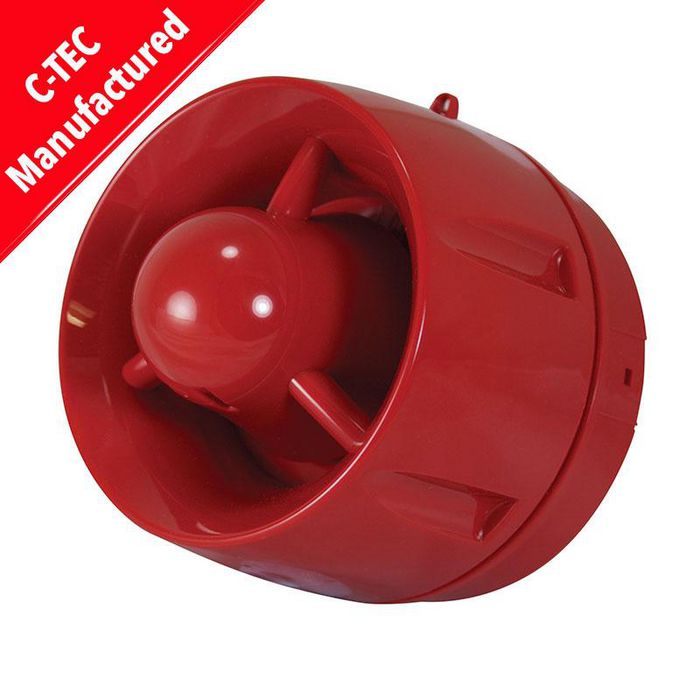 C-TEC ActiV Hi-Output 100dB(A) Wall Sounder, shallow base red - W126735439