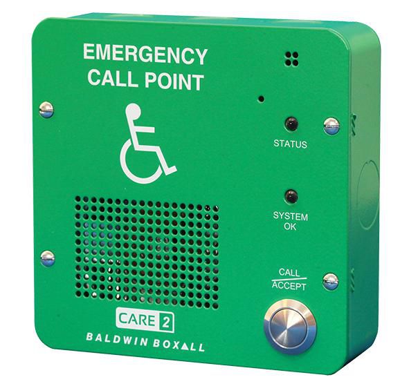 Baldwin Boxall Disabled refuge remote unit - green. Dimensions (mm) 134W x 134H x 44D. - W126732854