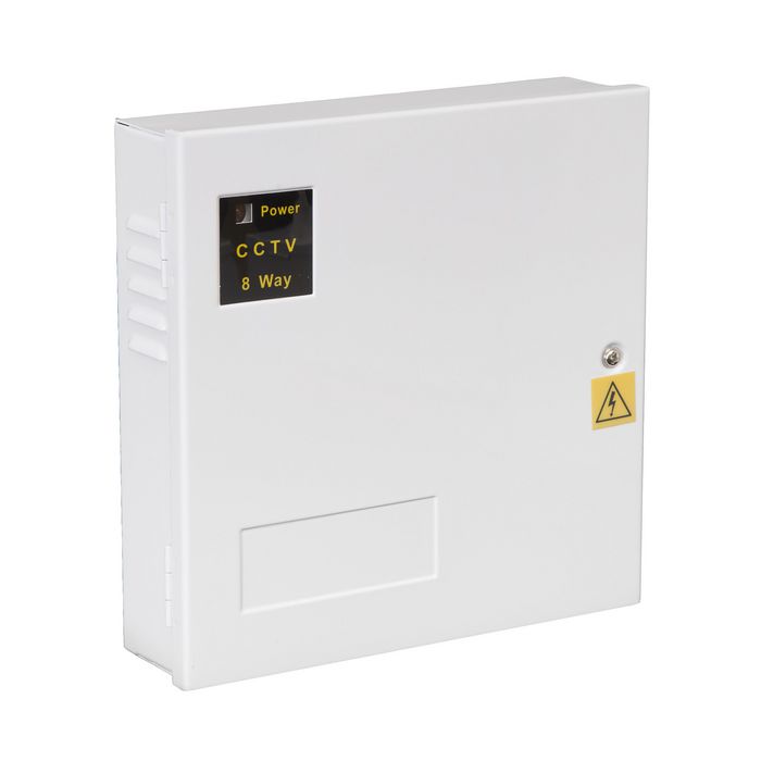 RGL 12V DC Switchmode Power Supply Unit,5 Amp Load,Hinged Lid Design,8 x Output Fuse - W126739184