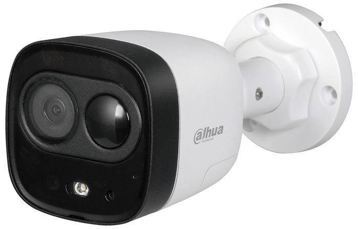 Dahua 5MP HDCVI IR (20m) Active Deterrence Camera, 10m PIR, White Light + siren, 2.8mm Lens, DC12V, IP67 - W125813531